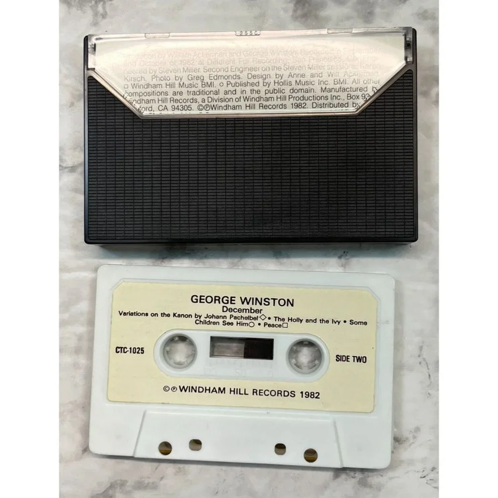 George Winston December Contemporary Classical Holiday Cassette Windham Hill - Picture 3 of 4